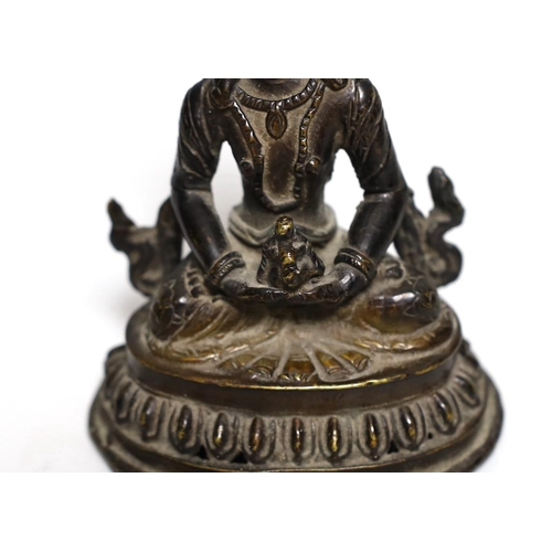 509 - A 19th/20th century Himalayan bronze figure of a Bodhisattva, 12cm