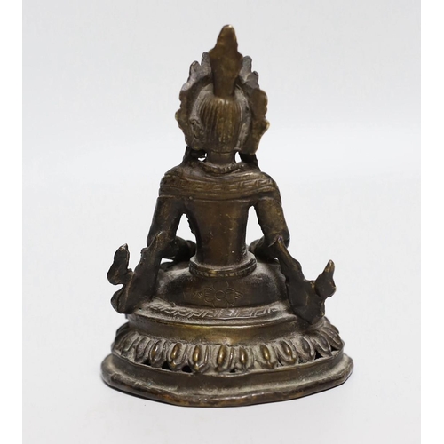 509 - A 19th/20th century Himalayan bronze figure of a Bodhisattva, 12cm