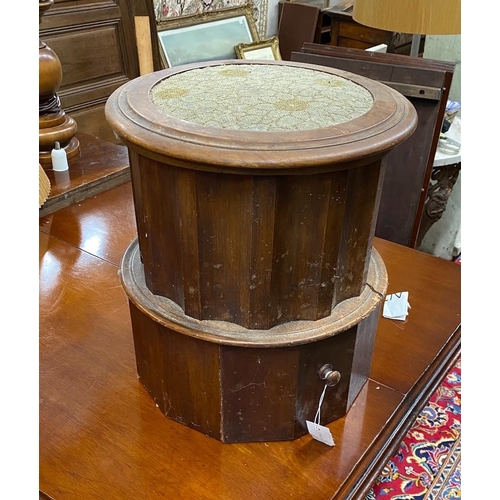 55 - A Victorian mahogany commode, height 46cm