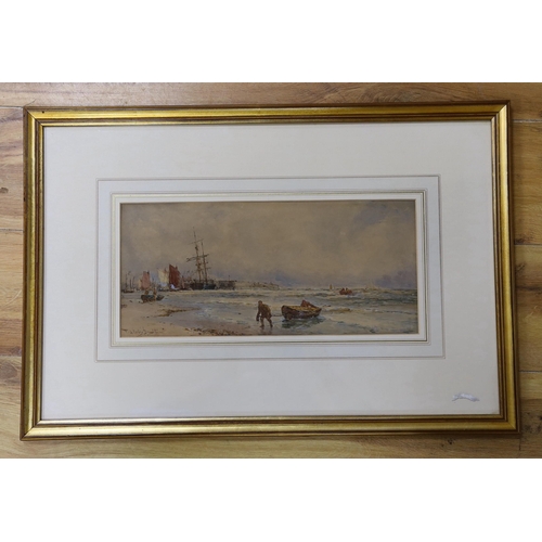 616 - Thomas Bush Hardy RA; RBA (1842-1897), watercolour, 'Broadstairs,  signed and inscribed, 17 x 37cm... 