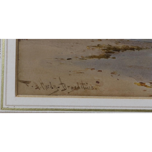 616 - Thomas Bush Hardy RA; RBA (1842-1897), watercolour, 'Broadstairs,  signed and inscribed, 17 x 37cm... 