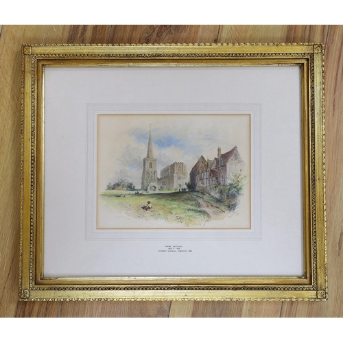 636 - Frank Saltfleet (1860-1937), watercolour, 'Astbury Church, Cheshire' signed and dated '88, 16 x 22cm... 