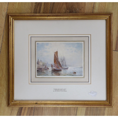 637 - Robert Malcolm Lloyd (fl.1879-1900), watercolour, 'On the River Colne,  Essex', signed, 12 x 17cm... 