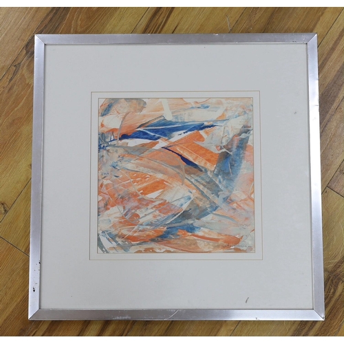 655 - Albert Williams, oil on paper, Abstract, signed, 29 x 29cm