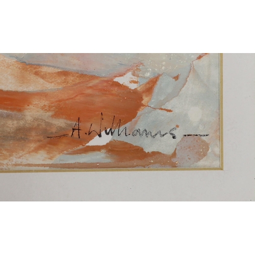 655 - Albert Williams, oil on paper, Abstract, signed, 29 x 29cm