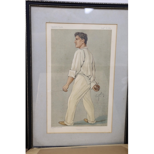 674 - Spy (Vanity Fair), four prints of cricketers, 'July 1901', 'The Champion County', 'Plum' and 'Sammy'... 