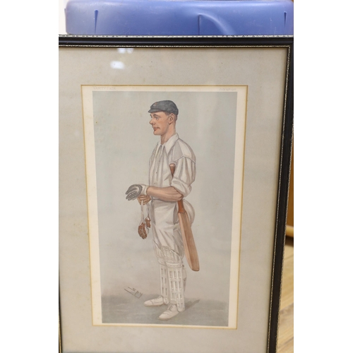 674 - Spy (Vanity Fair), four prints of cricketers, 'July 1901', 'The Champion County', 'Plum' and 'Sammy'... 