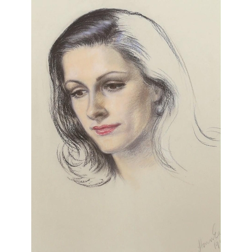 700 - Honor Earl (1901-1996), pastel on paper, portrait of a young female, signed and dated 1952, 45 x 35c... 