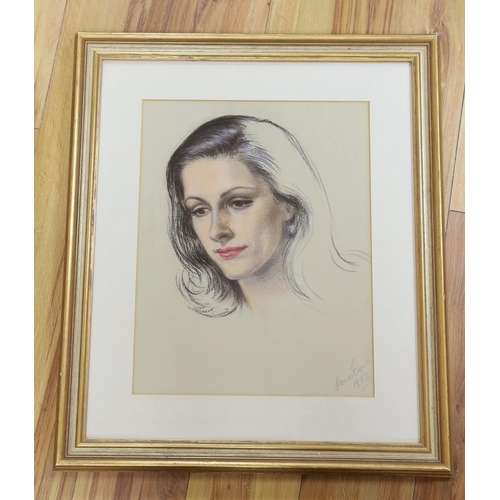 700 - Honor Earl (1901-1996), pastel on paper, portrait of a young female, signed and dated 1952, 45 x 35c... 