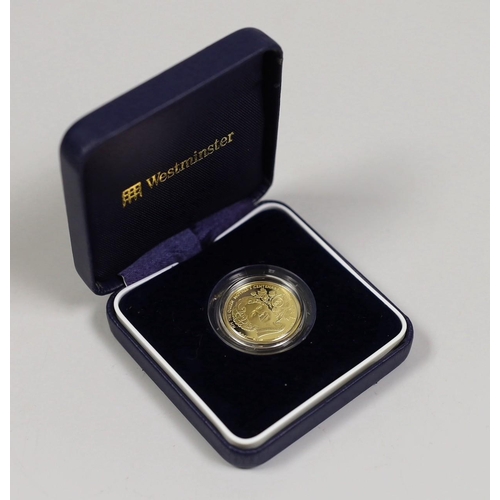 1520 - A cased Westminster Mint 2000 Guernsey 1/4 oz gold proof £25