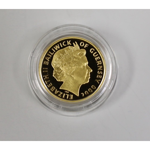 1520 - A cased Westminster Mint 2000 Guernsey 1/4 oz gold proof £25