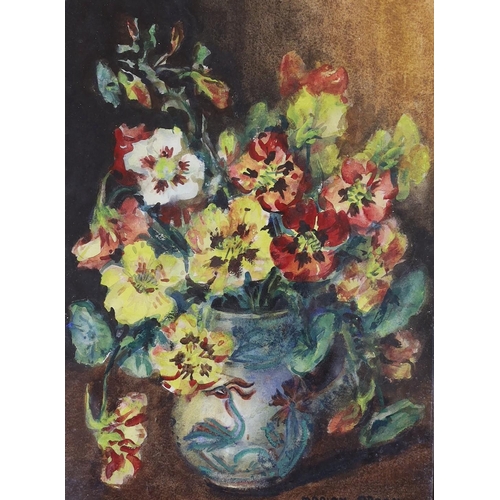 1575 - Marion Broom (1878-1962) , watercolour, Still life of flowers in a vase, signed, 37 x 26cm