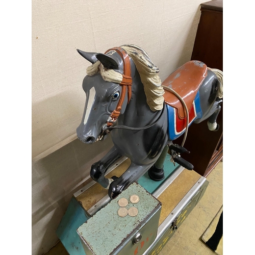 1 - A coin operated arcade horse 'Ride 'em Cowboy' circa 1960, height 132cm