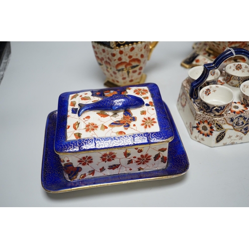 440 - A quantity of Imari pattern ceramics including Ridgways