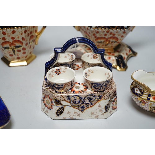 440 - A quantity of Imari pattern ceramics including Ridgways