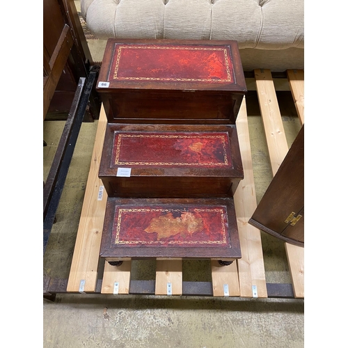 66 - A Victorian mahogany step commode, width 45cm, depth 66cm, height 48cm