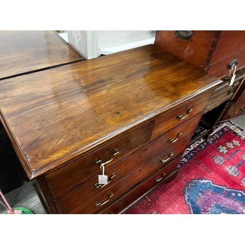 1041 - A George III mahogany chest, width 95cm, depth 50cm, height 94cm