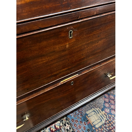 1058 - A George III mahogany chest, width 118cm, depth 56cm, height 105cm