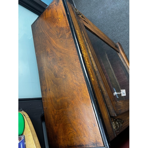 1126 - A Victorian gilt metal mounted walnut pier cabinet, width 75cm, depth 29cm, height 97cm