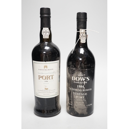 1274 - Two bottles of port including a Dows 1984 vintage port