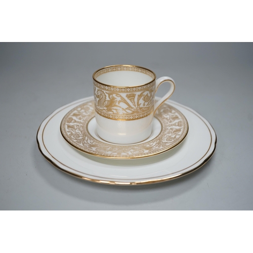 1355 - A Victorian Wedgwood part dinner service, with black printed classical borders, together with two Mi... 