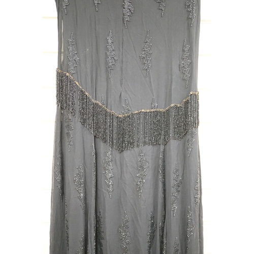 1371 - A 1930's black evening dress