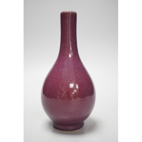 1386 - A Chinese crimson-glazed vase, 20cm