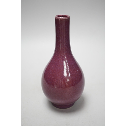 1386 - A Chinese crimson-glazed vase, 20cm