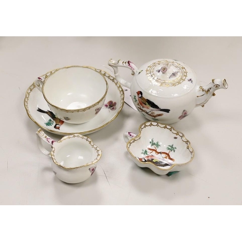 1513 - A 19th century Herend porcelain bachelor's teaset, saucer with date code for 1867