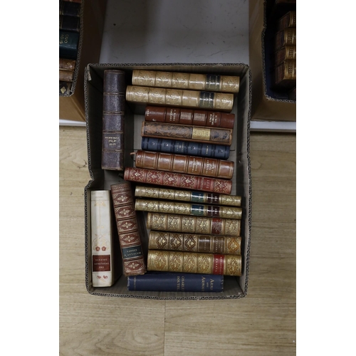 1514 - ° ° A large quantity of leather bound books including Tracts For The Times, Caroline of Anspach by W... 