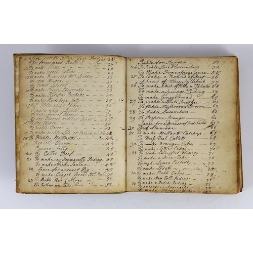 1 - ° ° Manuscript Cookery Book of Lady Anne Blencowe, (3)pp. index and 34 (ex36)pp. of cookery 'receipt... 