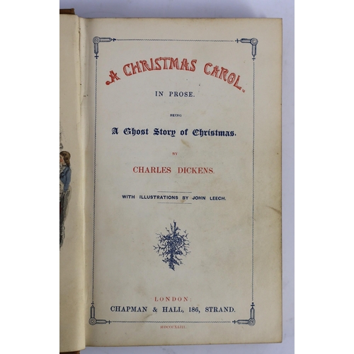 11 - ° ° Dickens, Charles - A Christmas Carol, in Prose, Being a Ghost Story of Christmas, 1st edition, 1... 