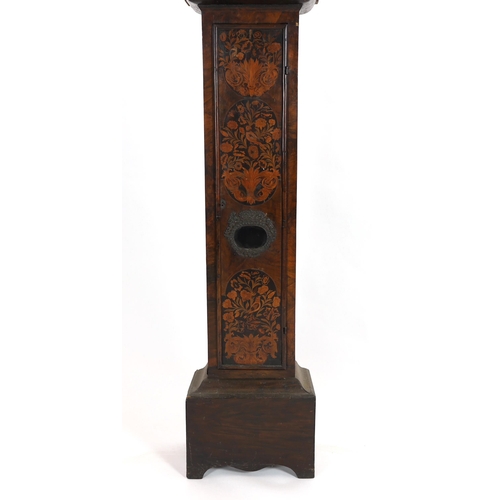 247 - Thomas Dalston. A William and Mary walnut and marquetry eight day longcase clock, the 11 inch square... 