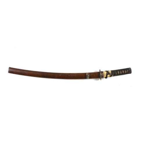 35 - A Japanese wakizashi, the tang signed Yoshitake, the 54.5cm blade inscribed to the tang, Izumo Daij... 