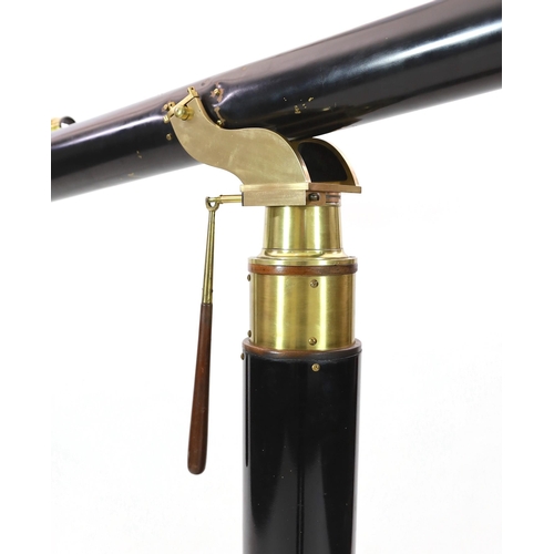 38 - Clarkson of London. An early 20th century "Starboy" black lacquered brass astronomical tel... 