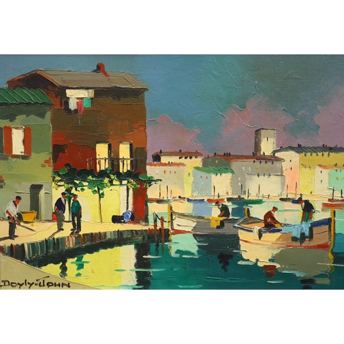 396 - § § Cecil Rochfort D'Oyly John (British, 1906-1993) Mediterranean harbour sceneoil on canvassigned24... 