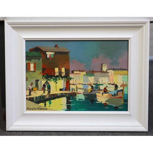 396 - § § Cecil Rochfort D'Oyly John (British, 1906-1993) Mediterranean harbour sceneoil on canvassigned24... 