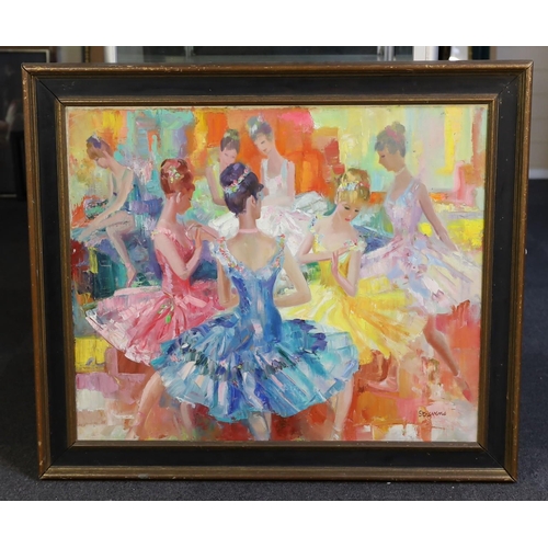 405 - § § John Strevens (British, 1902-1990) 'Corps de Ballet'oil on canvassigned64 x 76cm... 