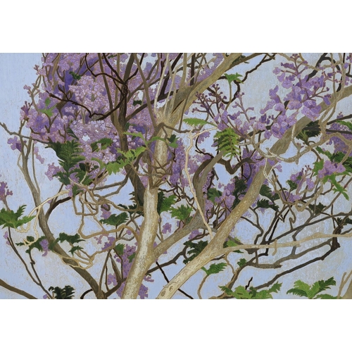 416 - Cressida Campbell (Australian, 1960-) Jacaranda in full blossomwatercolour on incised marine plysign... 