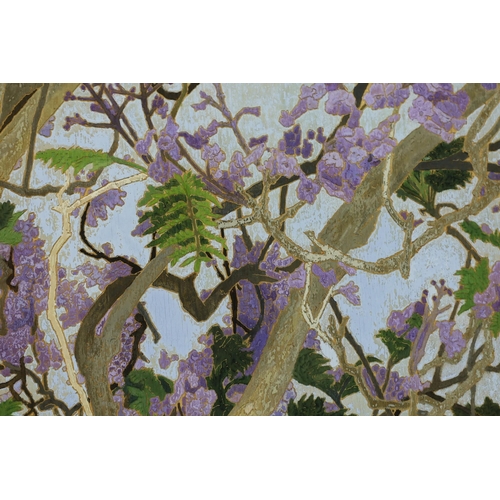 416 - Cressida Campbell (Australian, 1960-) Jacaranda in full blossomwatercolour on incised marine plysign... 