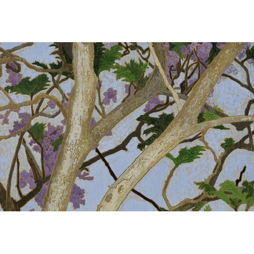 416 - Cressida Campbell (Australian, 1960-) Jacaranda in full blossomwatercolour on incised marine plysign... 