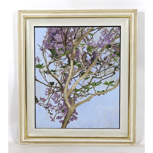 416 - Cressida Campbell (Australian, 1960-) Jacaranda in full blossomwatercolour on incised marine plysign... 