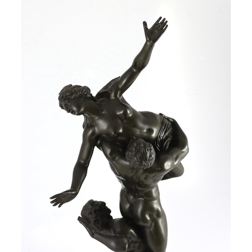 58 - After Giambologna (1529-1608). A late 19th century French Grand Tour bronze group, 'The Rape of the ... 