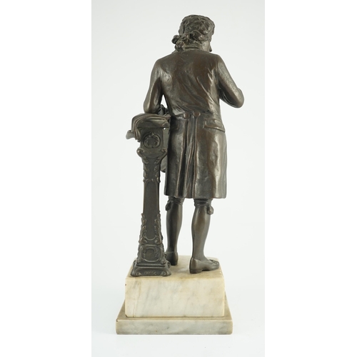 60 - Carl Brose (German, 1880-). An early 20th century bronze figure of Mozart holding a violin, signed i... 