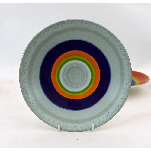 71 - Alan Clarke for Poole Pottery. A set of nine Alignment of the Planets chargers and one duplicate, ... 