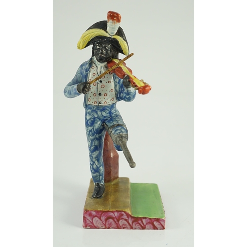 93 - An Enoch Wood pearlware figure of Billy Waters, c.1820, modelled as the famous ex slave and London b... 