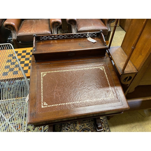 1174 - A late Victorian mahogany Davenport, width 56cm, depth 56cm, height 92cm