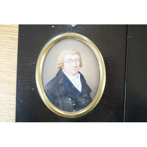 1283 - A selection of four framed and glazed portrait miniatures relating to the Robson and Walford Family.... 