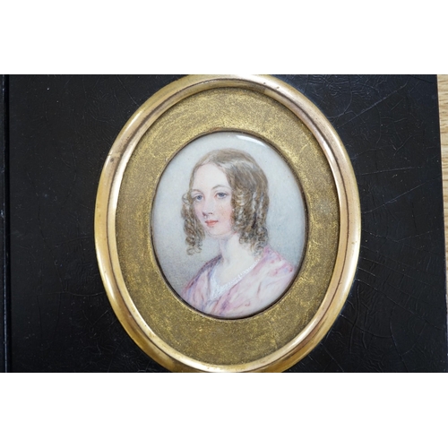 1283 - A selection of four framed and glazed portrait miniatures relating to the Robson and Walford Family.... 