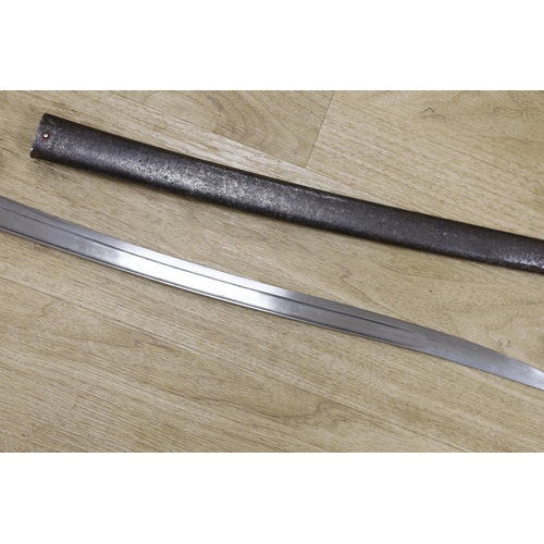 1296 - A WWI French bayonet, 1874 - pattern. 72cm overall